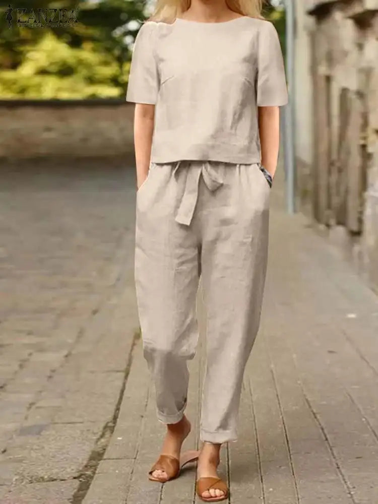 Conjunto Feminino de Blusa e Calça Solta - Eva