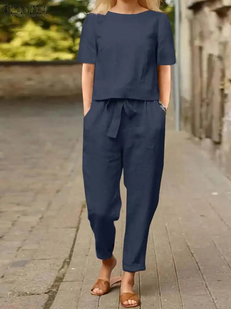 Conjunto Feminino de Blusa e Calça Solta - Eva