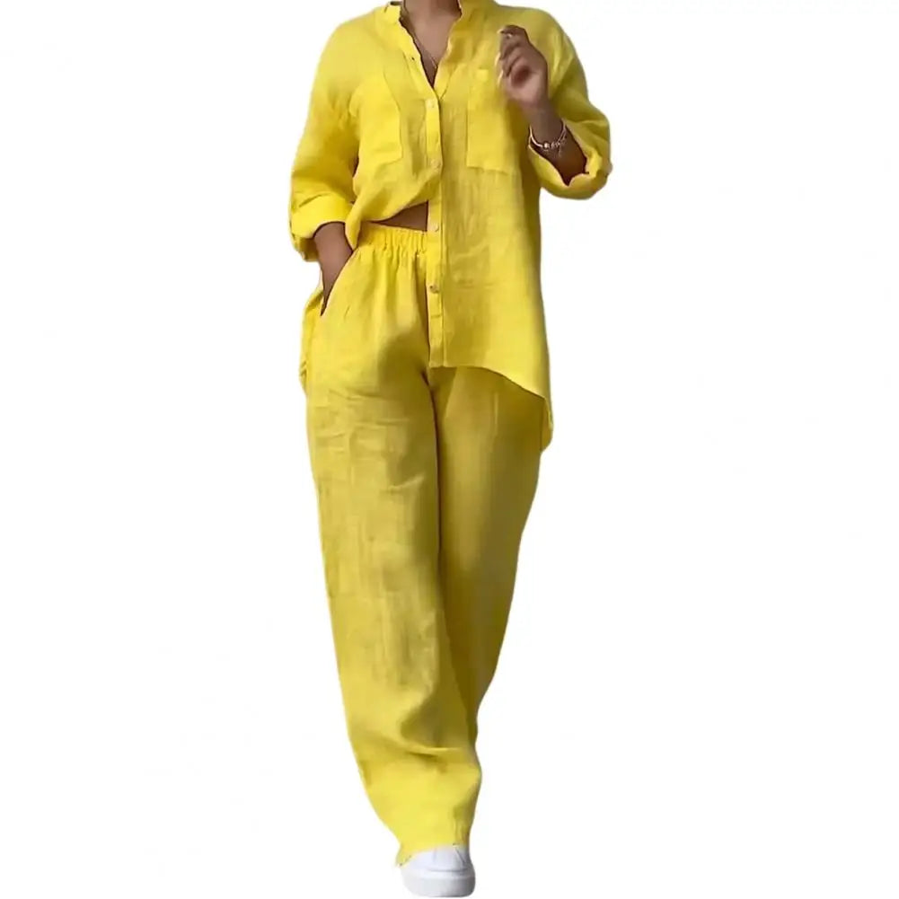 Conjunto Feminino de Camisa e Calça Moda Casual - Graziela