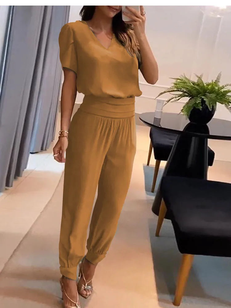 Conjunto feminino caqui