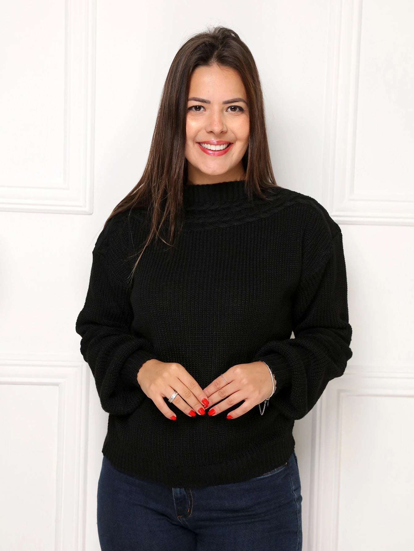 Vendedor Indicado
steve store moda feminina trico blusa manga longa com tranca moda outono e inverno