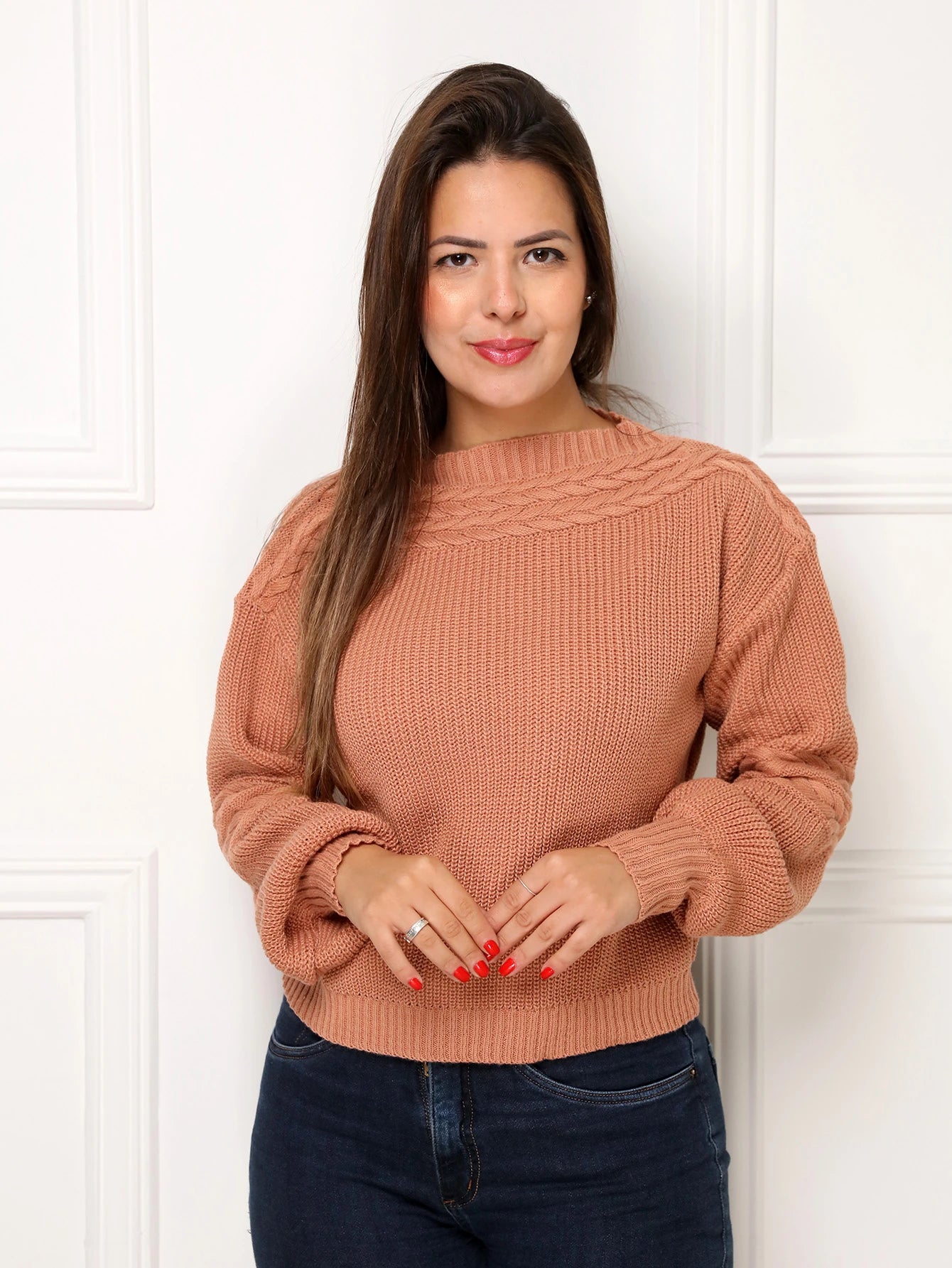 Vendedor Indicado
steve store moda feminina trico blusa manga longa com tranca moda outono e inverno