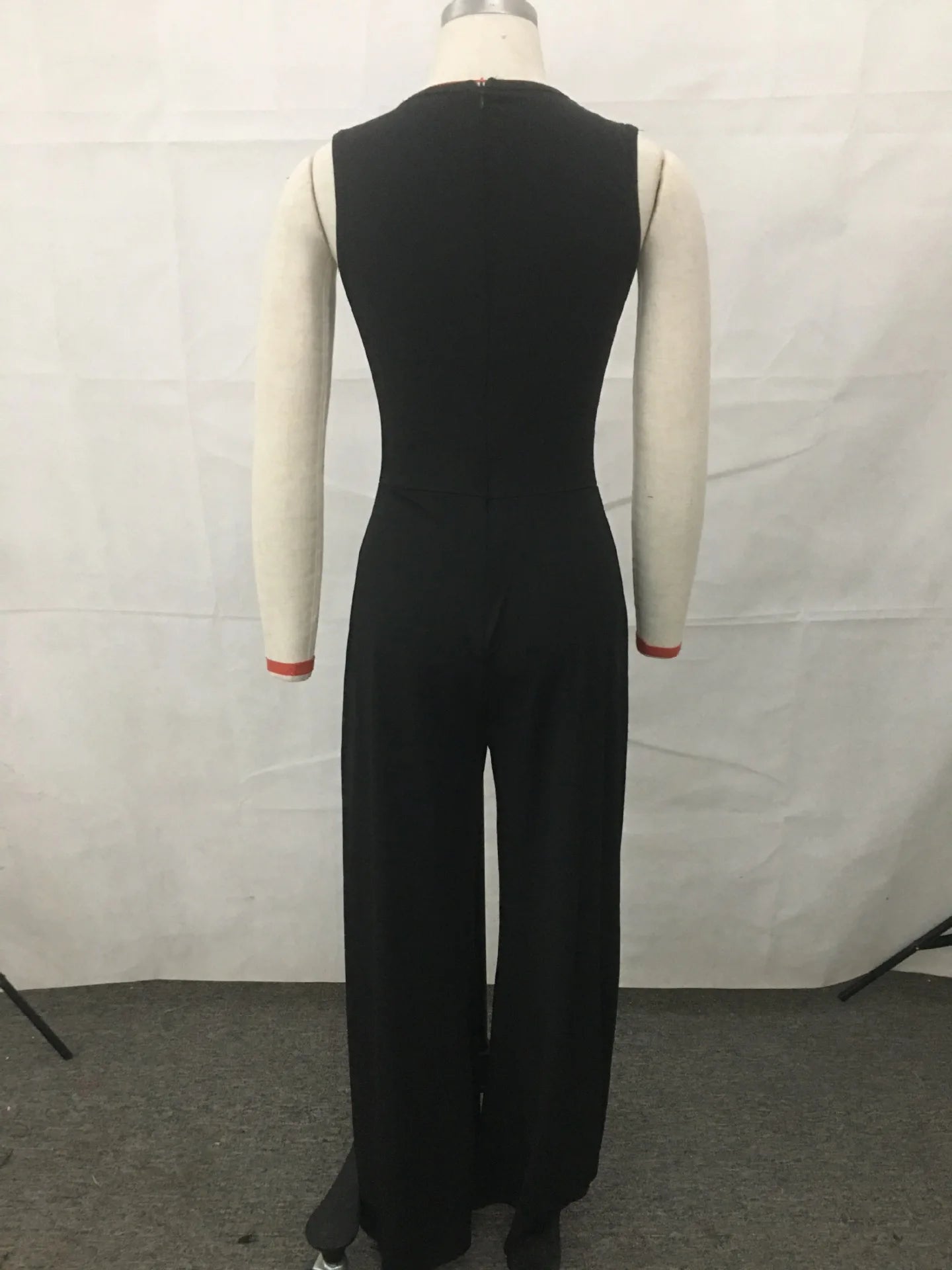 BYJ109 2022 New Arrival Casual Fashion Slim Fit Waist Solid Color Diamond Beaded Plus Size Jumpsuits Elegant Jumpsuit Women