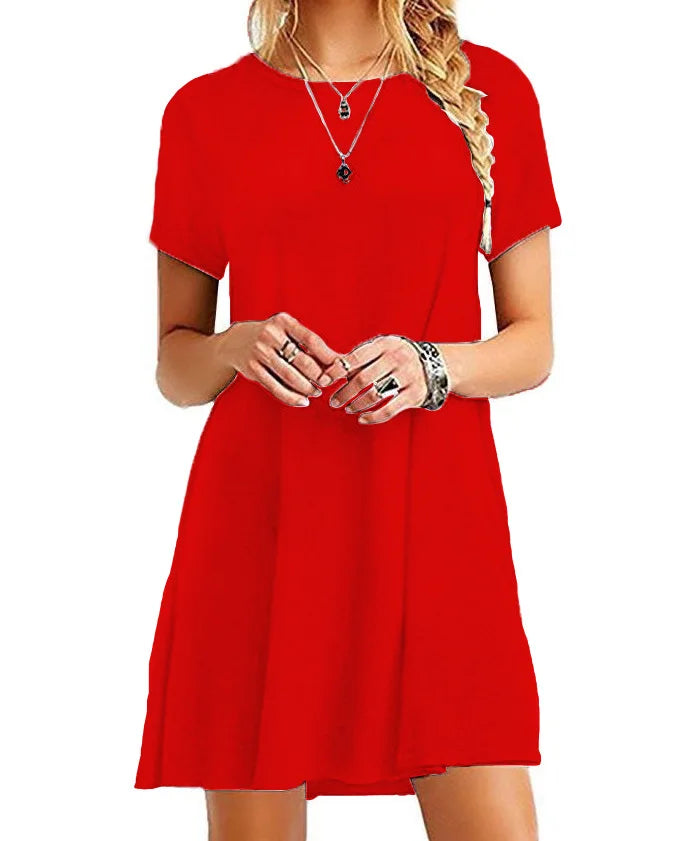 Feminino casual manga curta t camisa vestido vintage o pescoço impressão solto mini vestido elegante simples mini vestido streetwear vestido de verão