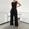2024 Spring/summer Temperament Solid Color Slim Fit Sleeveless Jumpsuit