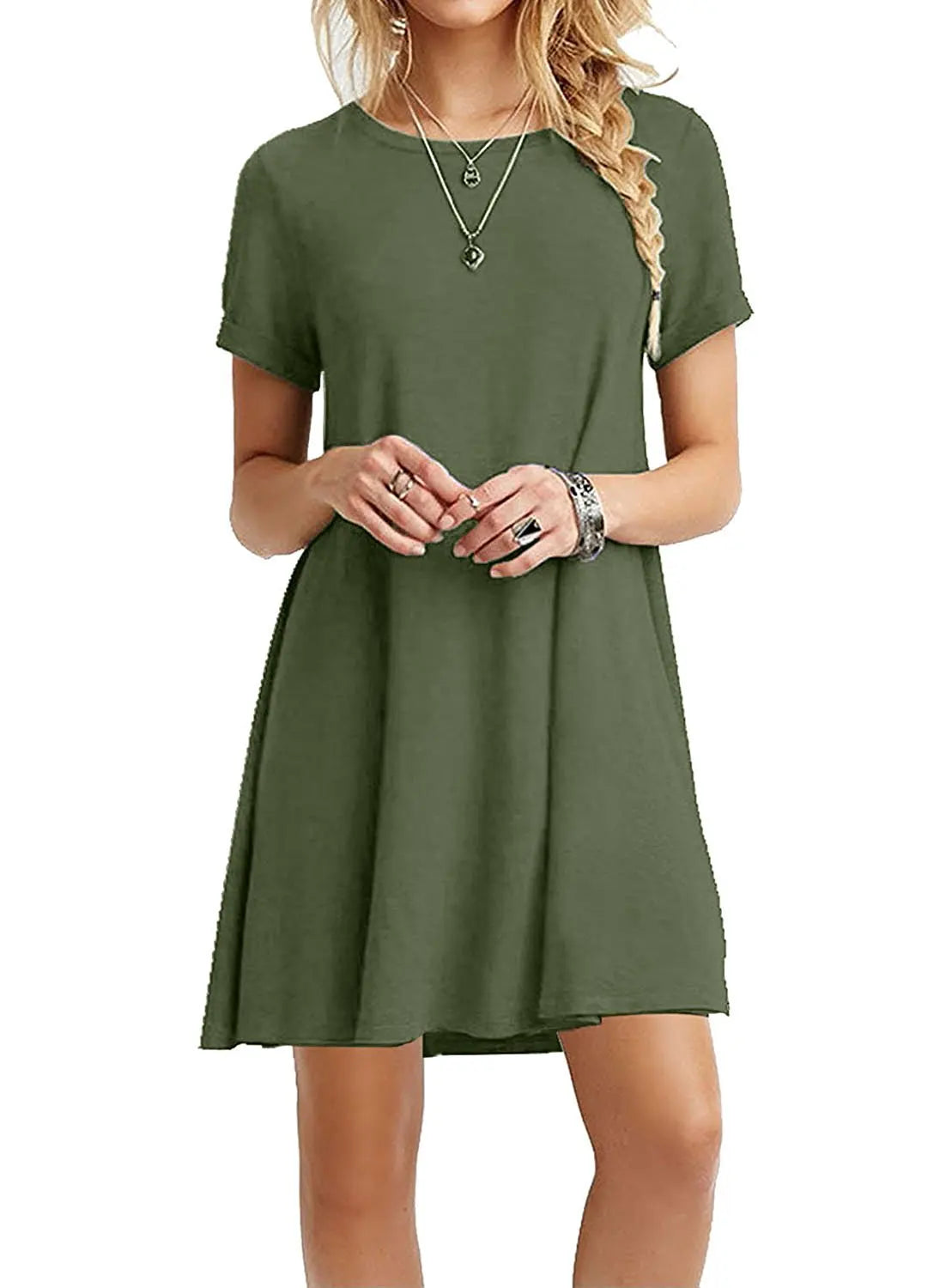 Feminino casual manga curta t camisa vestido vintage o pescoço impressão solto mini vestido elegante simples mini vestido streetwear vestido de verão