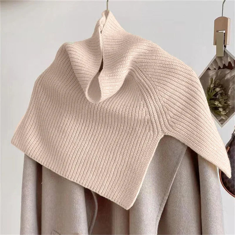 Pulôver Feminino Cahecol Malha Xale Inverno Gola Alta  Casaco Quente Tricot - Sarah
