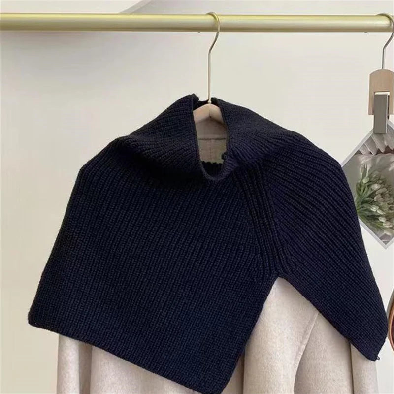Pulôver Feminino Cahecol Malha Xale Inverno Gola Alta  Casaco Quente Tricot - Sarah
