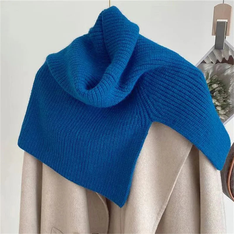 Pulôver Feminino Cahecol Malha Xale Inverno Gola Alta  Casaco Quente Tricot - Sarah