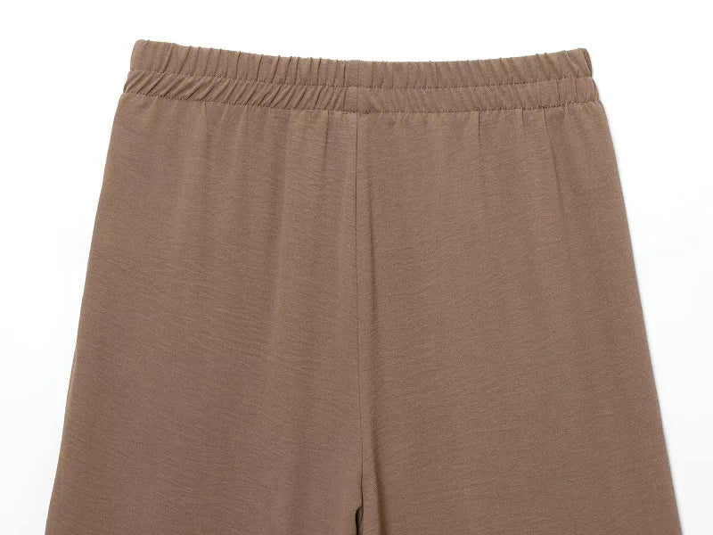 MUJER 2025 Women's Pants Sets High Waist Baggy Pants Sets for Women 2 Pieces Summer Casual Woman Outfit Long Sleeve Shirts Woman