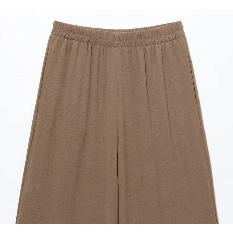 MUJER 2025 Women's Pants Sets High Waist Baggy Pants Sets for Women 2 Pieces Summer Casual Woman Outfit Long Sleeve Shirts Woman