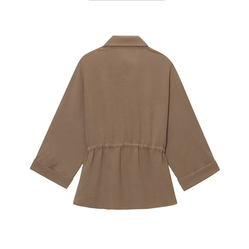 MUJER 2025 Women's Pants Sets High Waist Baggy Pants Sets for Women 2 Pieces Summer Casual Woman Outfit Long Sleeve Shirts Woman