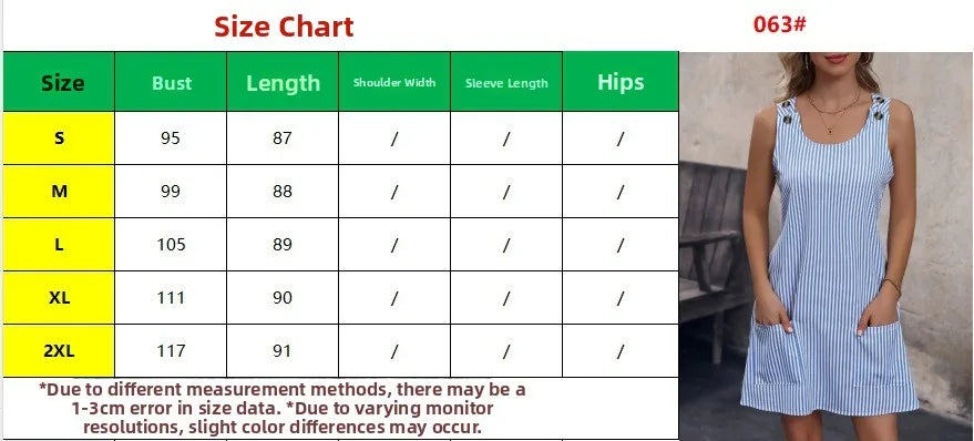 Casual round Neck Pocket Striped Shorts Skirt Independent Station New Style A- Line Mini Dress Comfortable Polyester Fabric