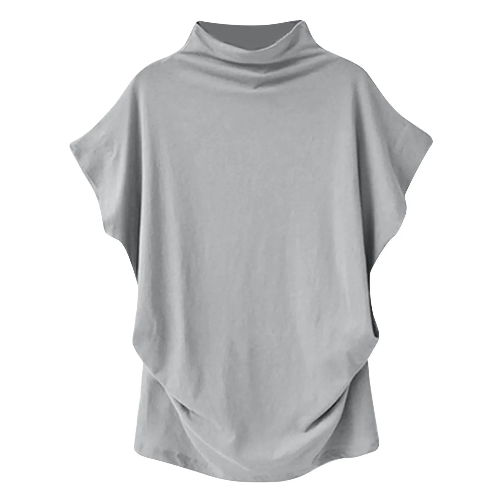 Blusa Feminina Gola Alta Malha Macia Básica Casual Moda Jovem Coleção Primavera - Verano - Sofy