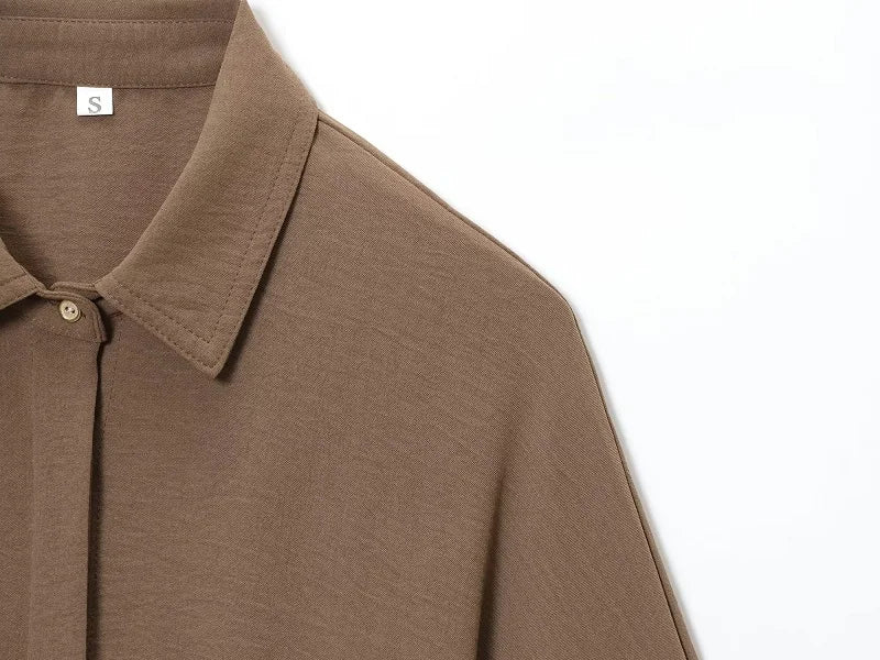 MUJER 2025 Women's Pants Sets High Waist Baggy Pants Sets for Women 2 Pieces Summer Casual Woman Outfit Long Sleeve Shirts Woman