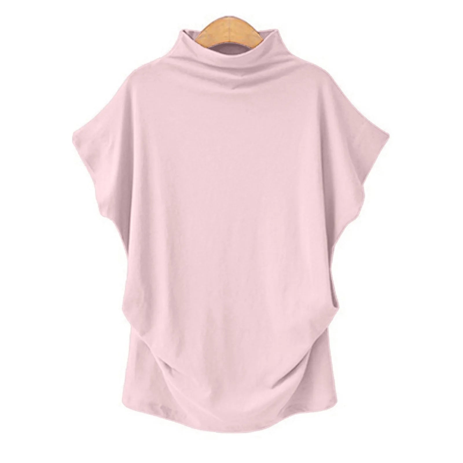 Blusa Feminina Gola Alta Malha Macia Básica Casual Moda Jovem Coleção Primavera - Verano - Sofy