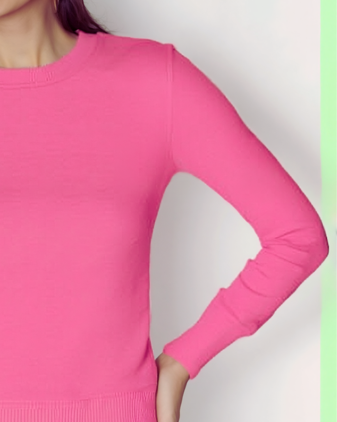 Suéter Feminino Casual Gola Básica Blusa Coleção Inverno Malha Tricot Quente - Suelly