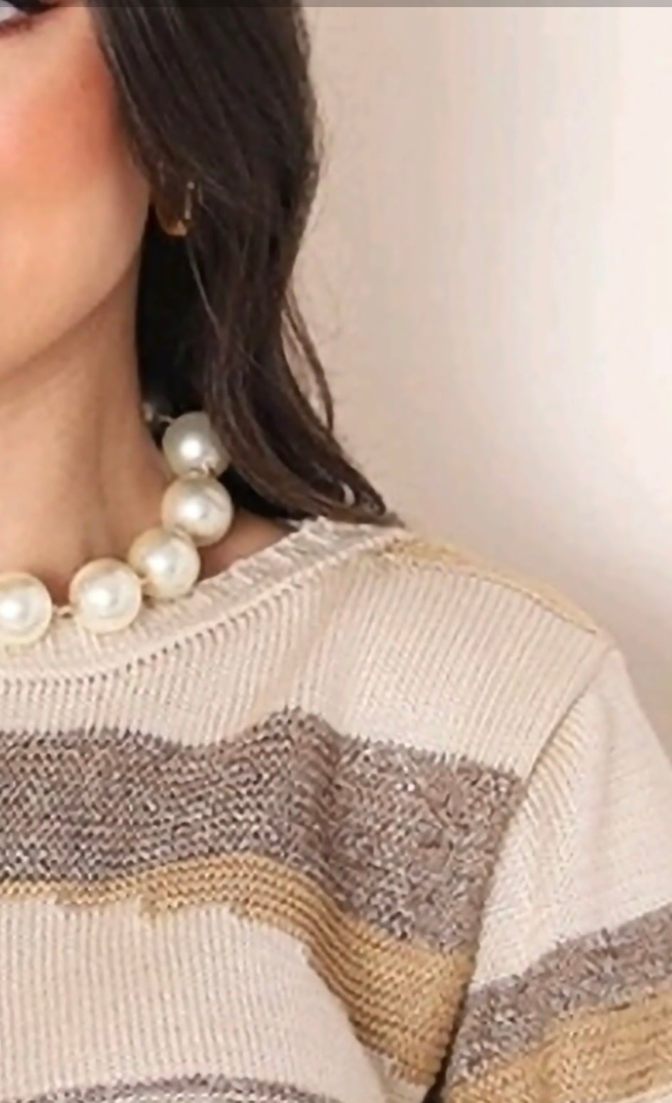 Suèter Feminino Elegante Malha Tricot Decote Baixo Cores Degrade Coleção Inverno Blusa Quente- Sandra