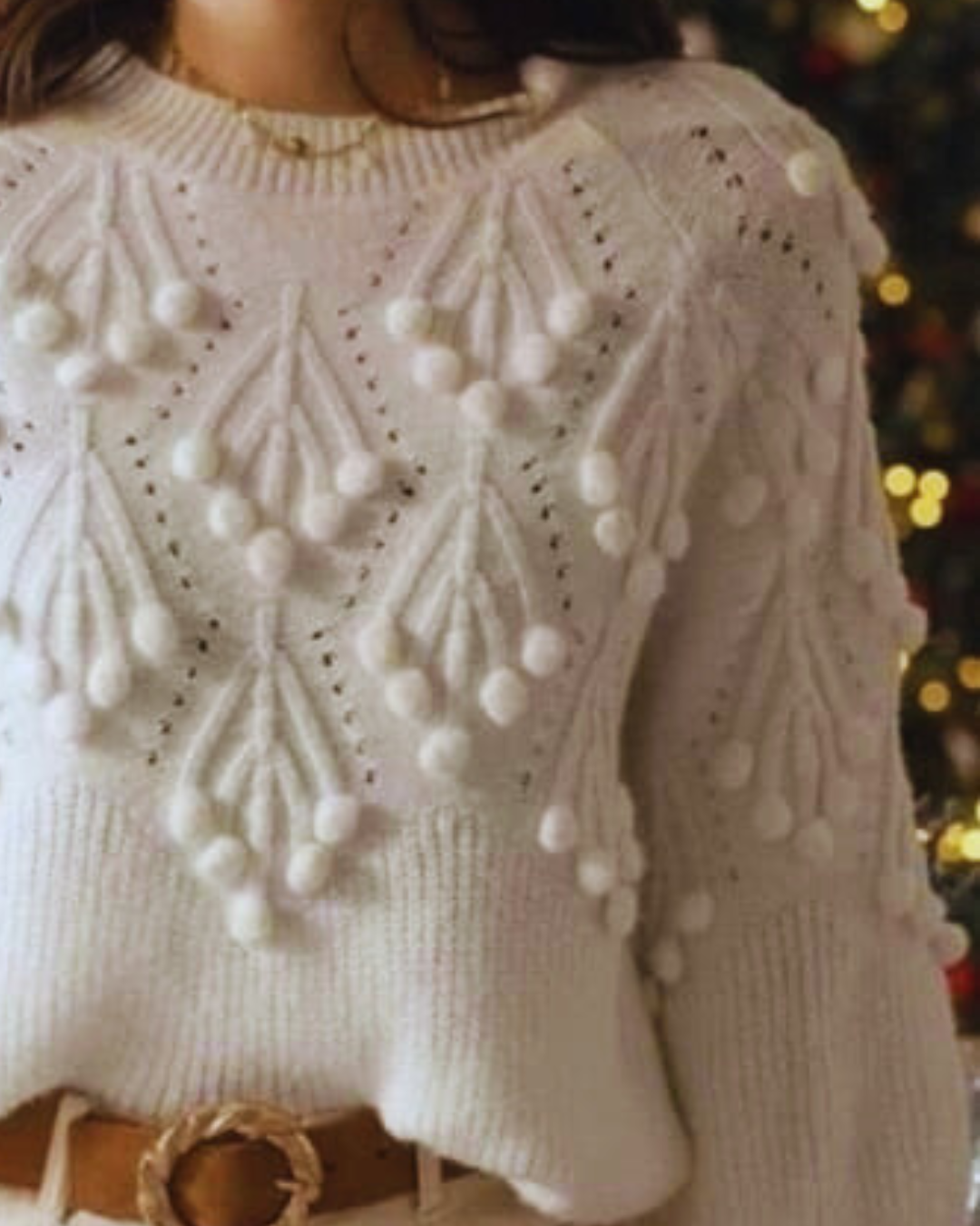 Suéter Feminino Tricot Coleção Inverno Malha Quente Desenhada Textura - Alice