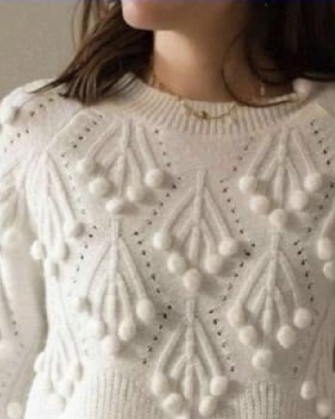 Suéter Feminino Tricot Coleção Inverno Malha Quente Desenhada Textura - Alice