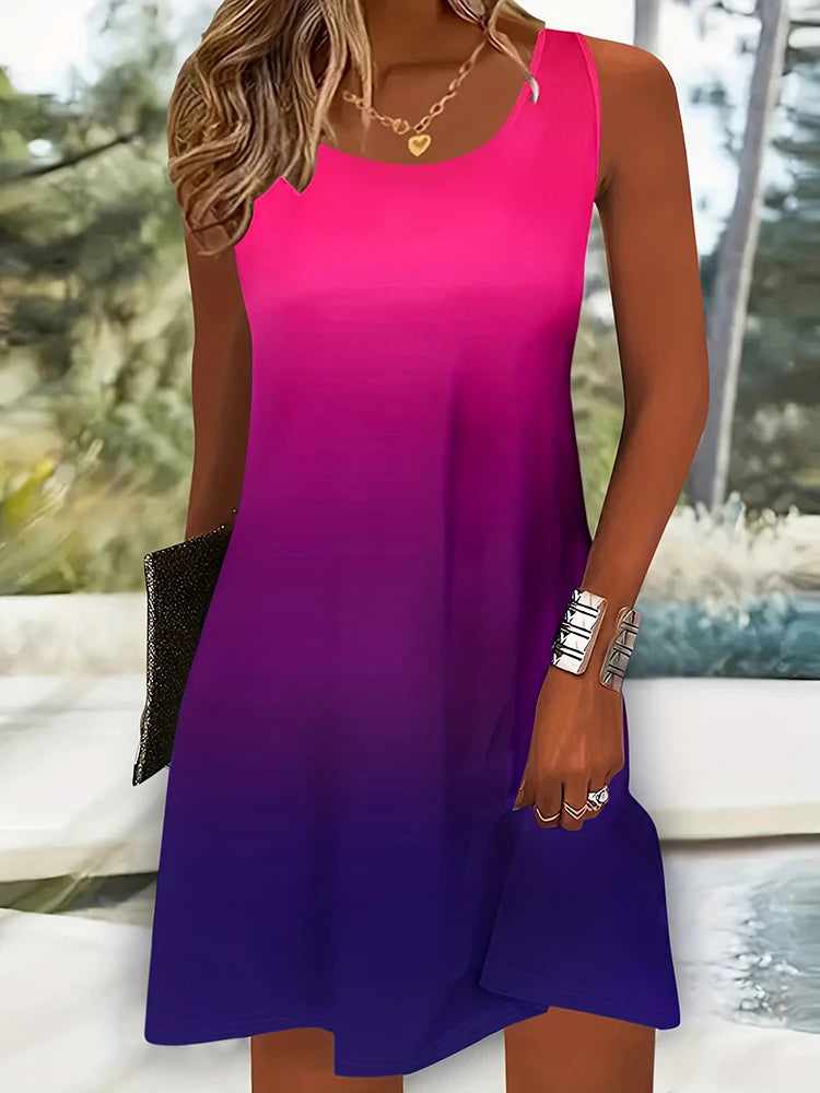 Vestido Curto Casual com Estampa Digital - Ludmilla