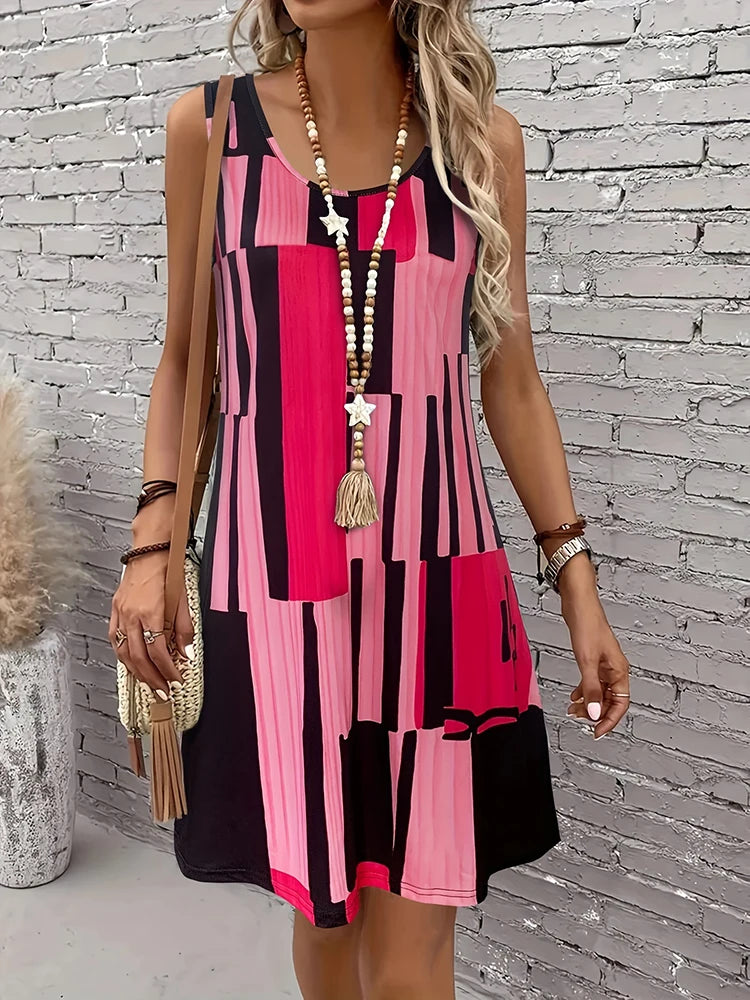 Vestido Curto Casual com Estampa Digital - Ludmilla