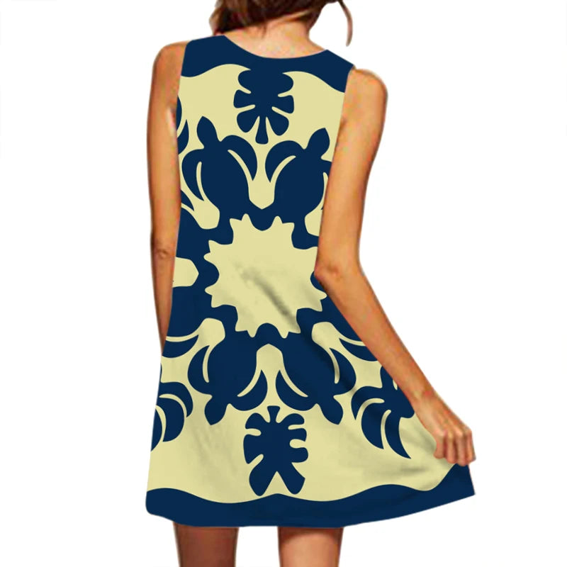 Vestido Curto  Decote V Estampa Digital - Sandy
