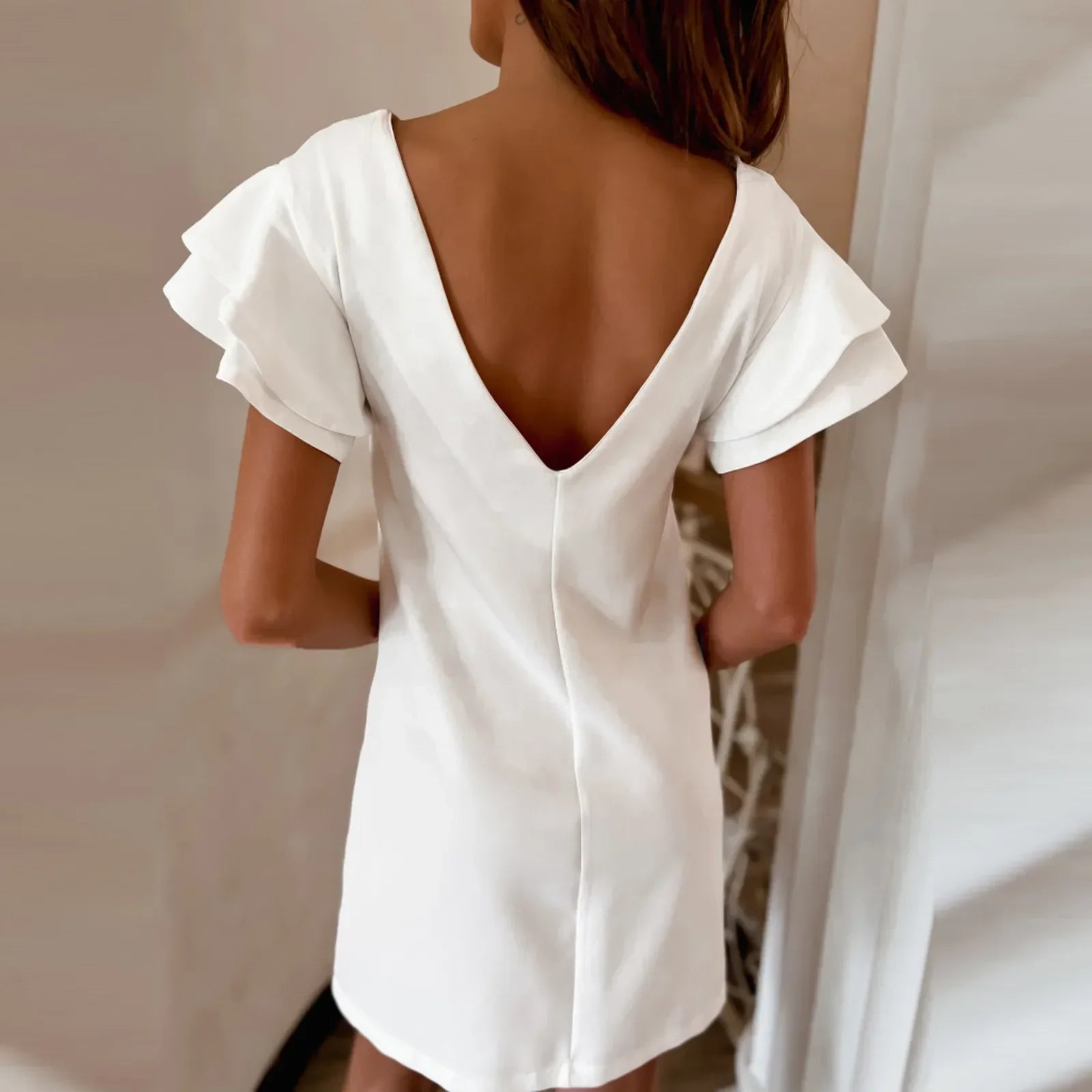 Vestido Curto Feminino Casual Evase Solto - Lorena