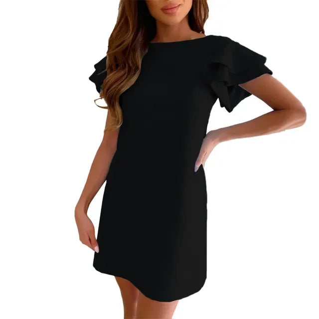 Vestido Curto Feminino Casual Evase Solto - Lorena