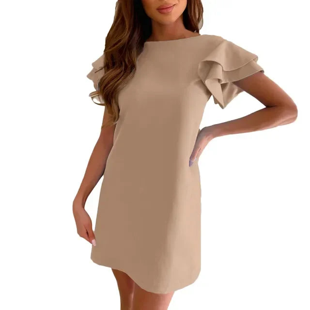 Vestido Curto Feminino Casual Evase Solto - Lorena