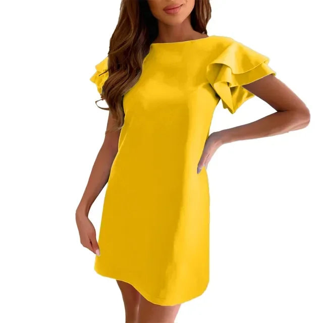Vestido Curto Feminino Casual Evase Solto - Lorena