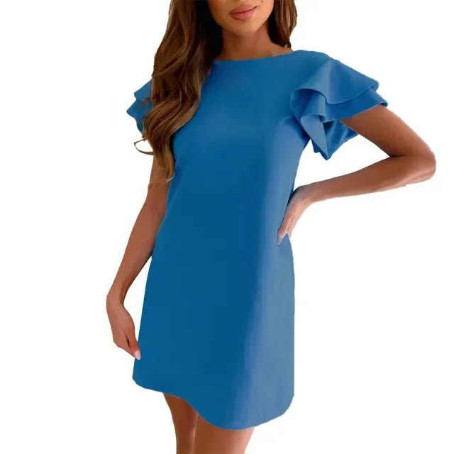 Vestido Curto Feminino Casual Evase Solto - Lorena