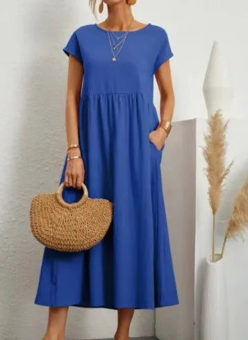 Vestido Curto Feminino Casual Solto Elegante - Adriana