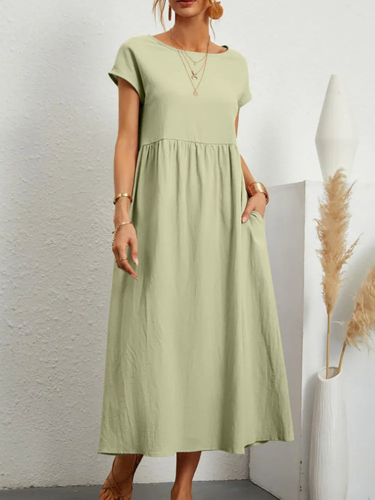 Vestido Curto Feminino Casual Solto Elegante - Adriana