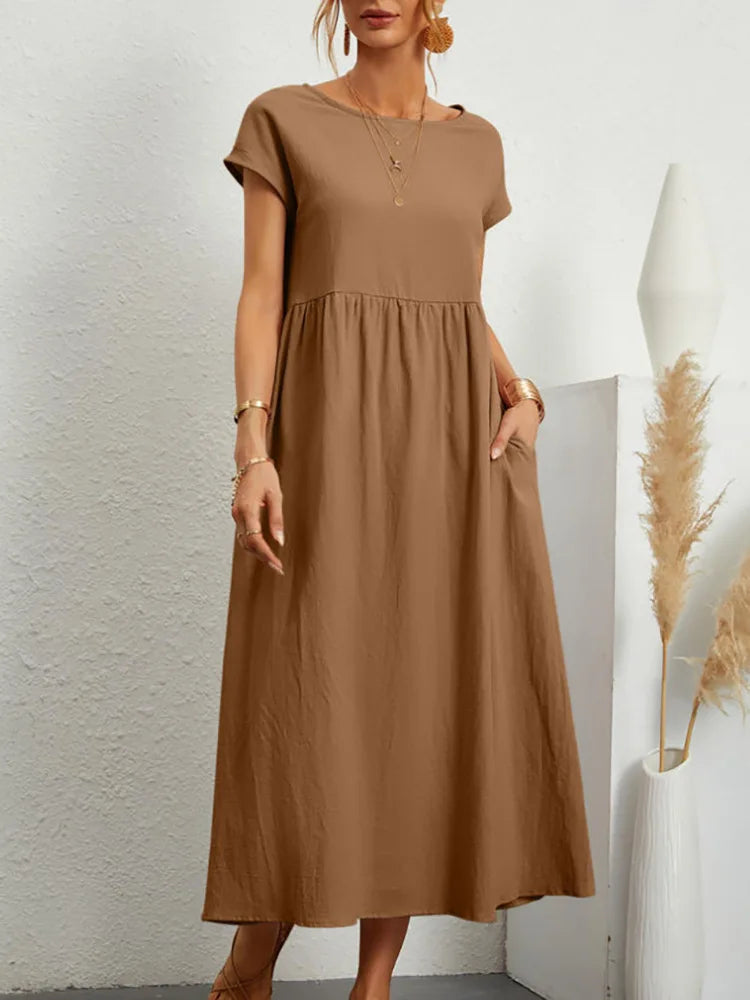 Vestido Curto Feminino Casual Solto Elegante - Adriana