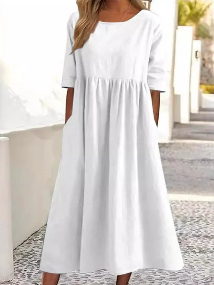 Vestido Curto Feminino Casual Solto Elegante - Tamanhos P ao 5XG - Josy 