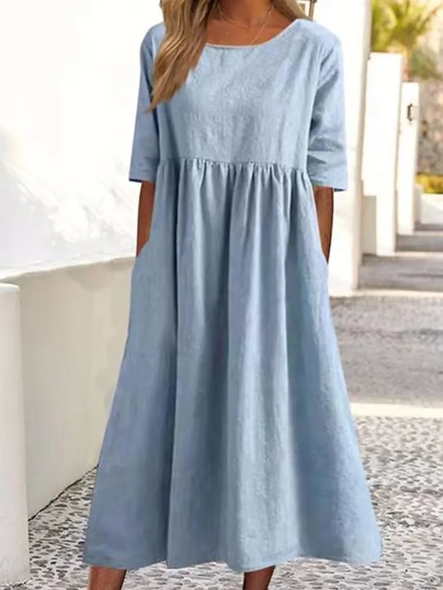 Vestido Curto Feminino Casual Solto Elegante - Tamanhos P ao 5XG - Josy 