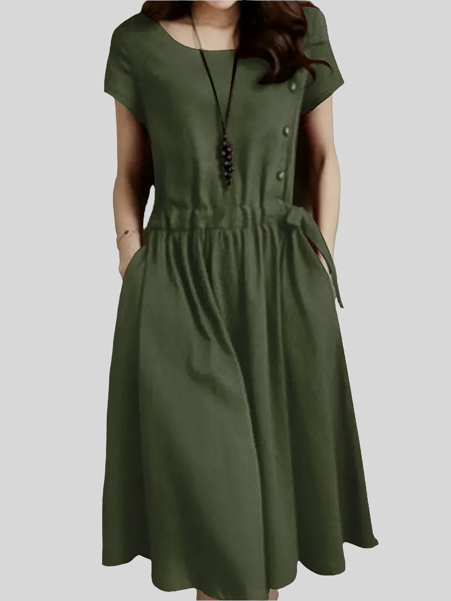 Vestido Curto Feminino Cintura Marcada - Tamanhos P ao 5XG - Gloria