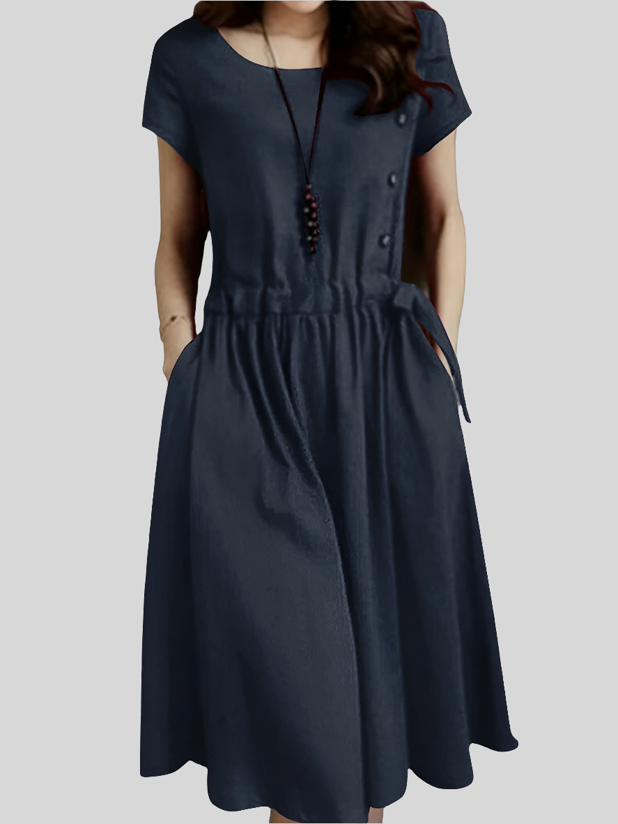 Vestido Curto Feminino Cintura Marcada - Tamanhos P ao 5XG - Gloria