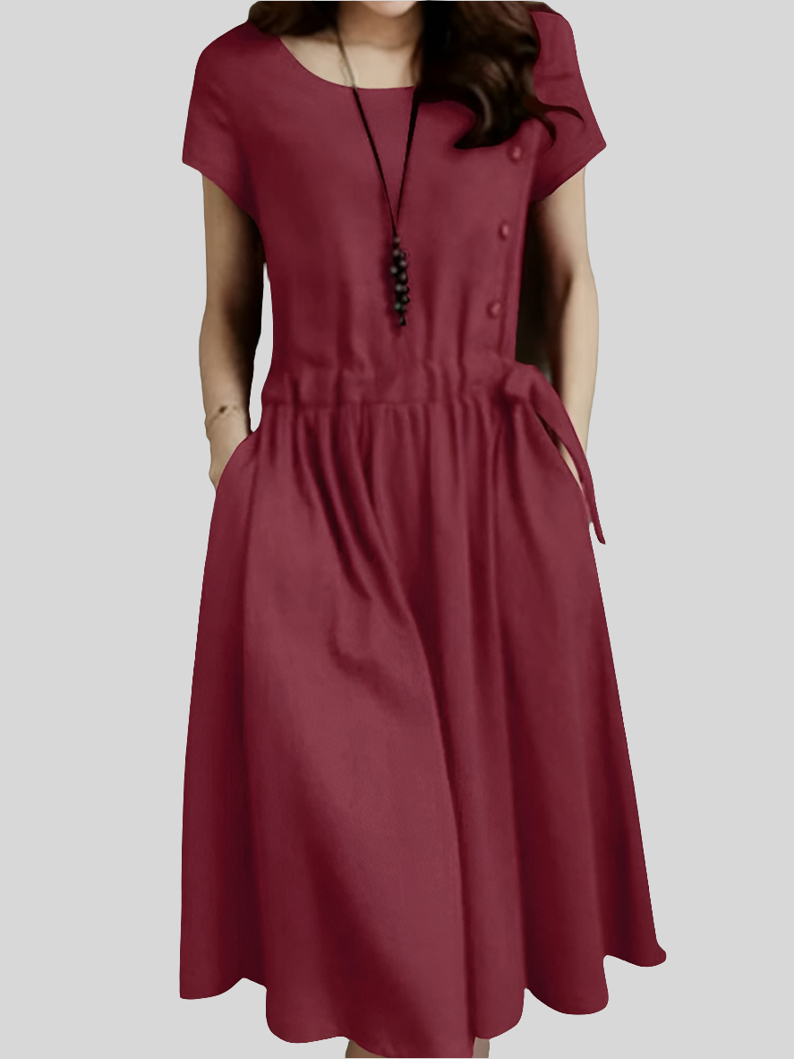 Vestido Curto Feminino Cintura Marcada - Tamanhos P ao 5XG - Gloria