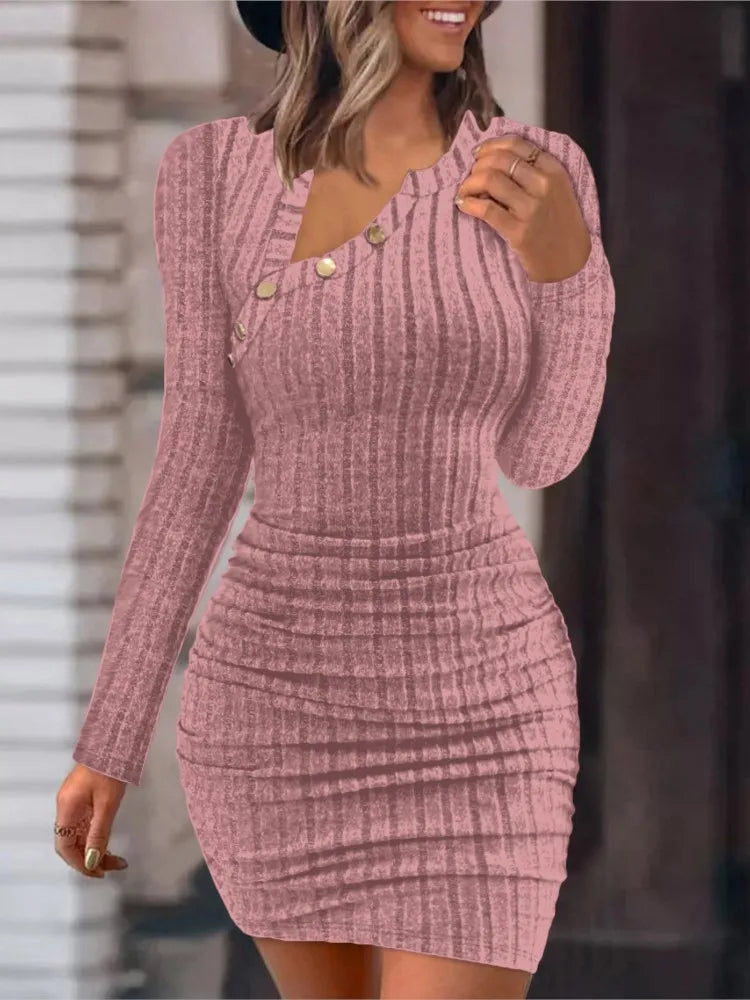 Vestido Curto Feminino Decote Assimétrico Elegante Sexy - Olga