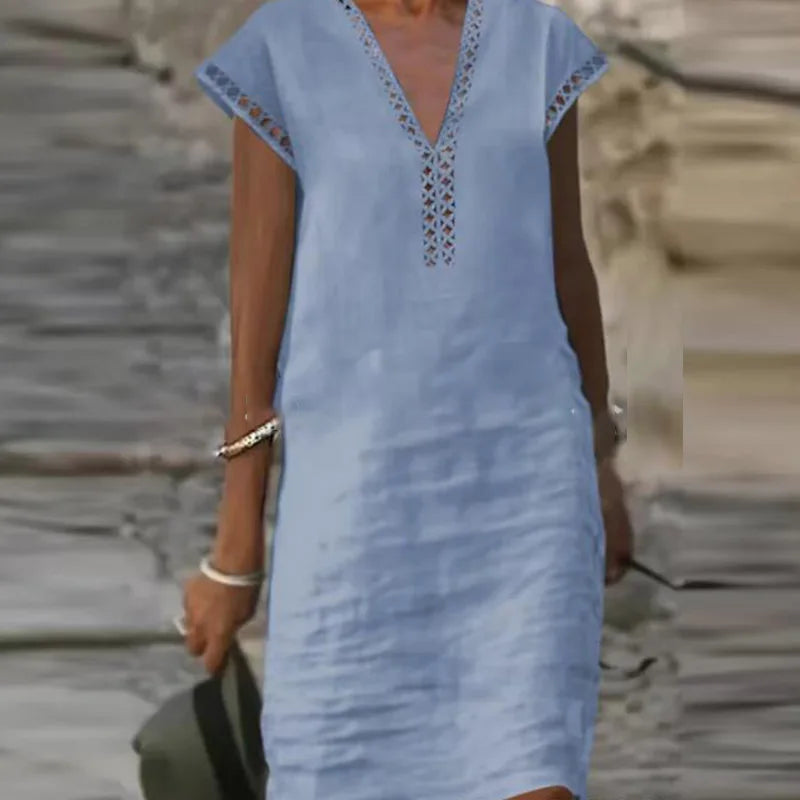 Vestido Curto Feminino Decote V - Dorothy