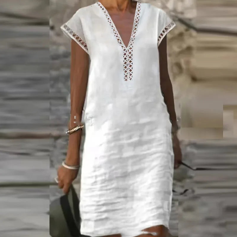 Vestido Curto Feminino Decote V - Dorothy
