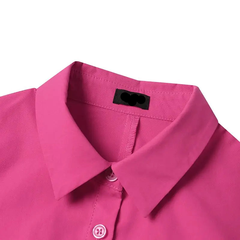 Vestido Curto Feminino Gola Polo Elegante com Bolsos -Tamanhos do P ao 5XG - Basilia