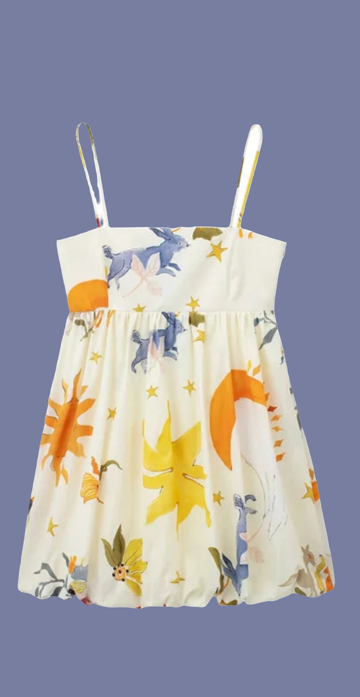 Vestido Curto Feminino Moda Jovem Estampa Digital- Aurora