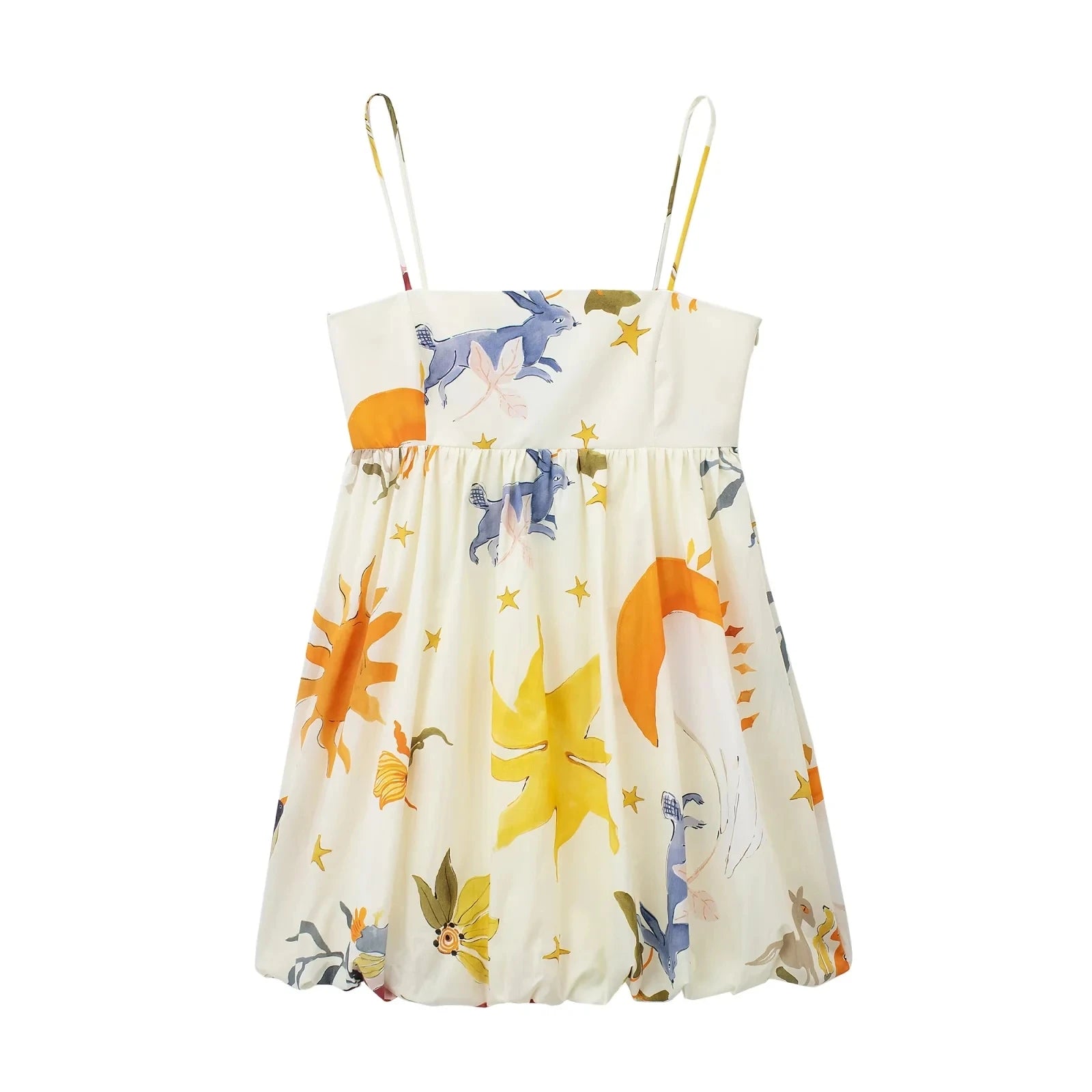 Vestido Curto Feminino Moda Jovem Estampa Digital- Aurora