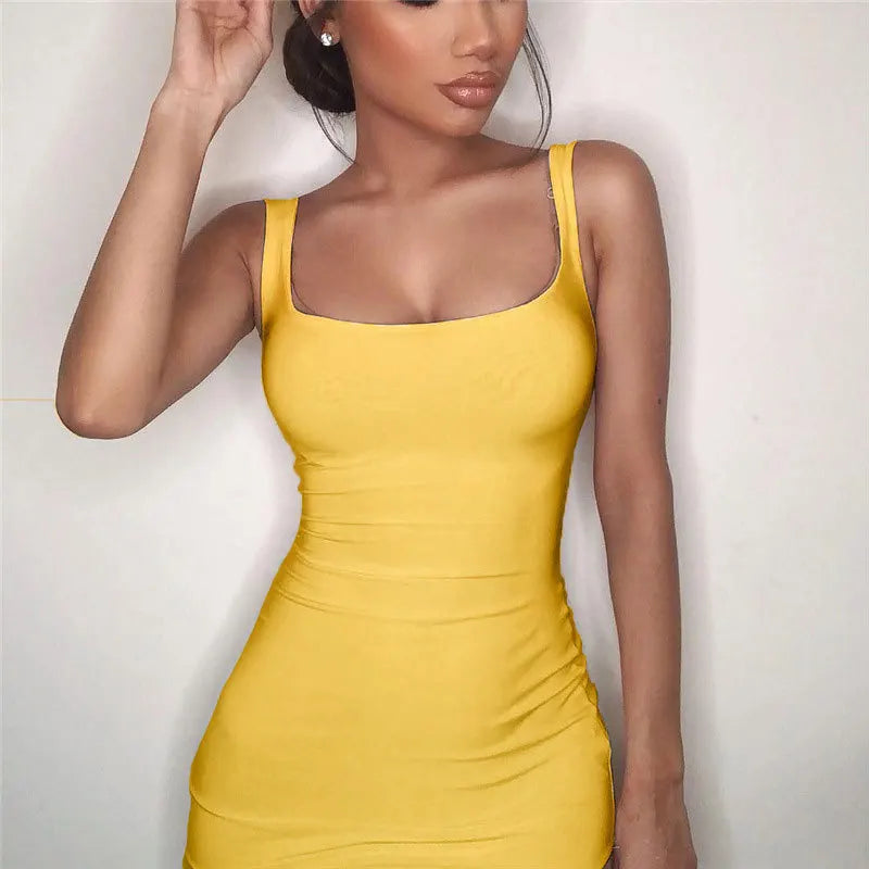 Vestido Curto Feminino Sexy Modelagem Slim - Janaina