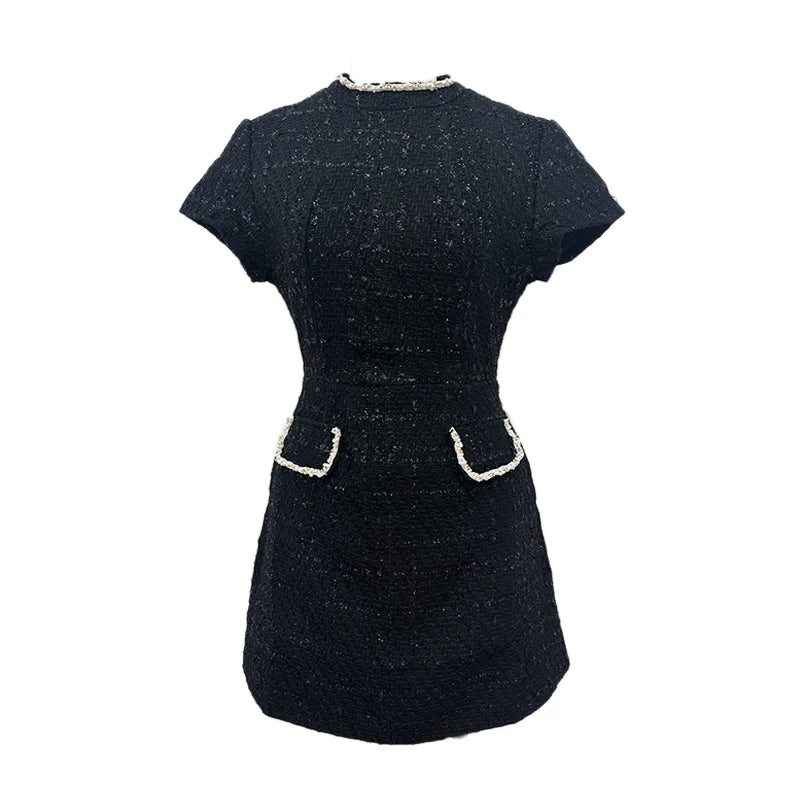 Vestido Curto Feminino Social Elegante de Tweed - Sofy
