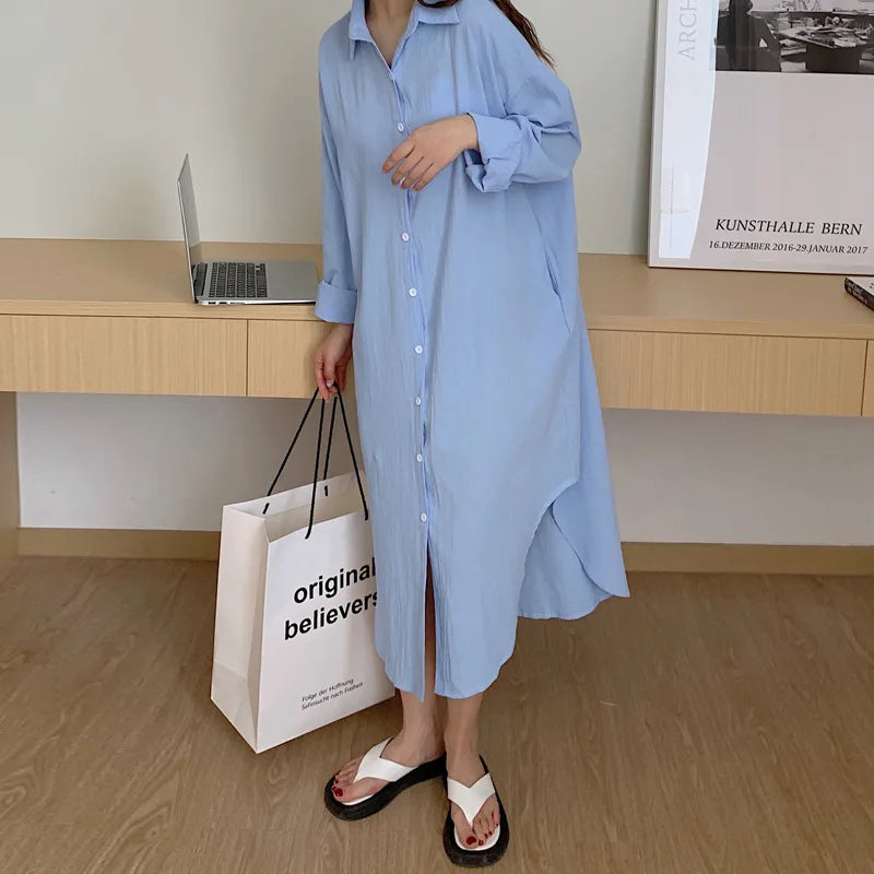 Vestido longo Azul Claro 