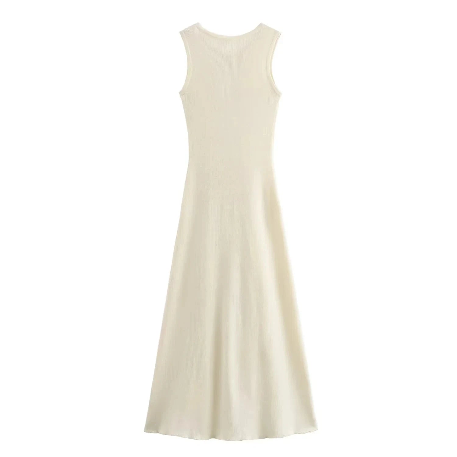 Vestido Longo Chemise Regata Midi com Botões frontais -  Kamala